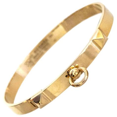 cdc bracelet hermes yellow gold|Hermes diamond bangle bracelet.